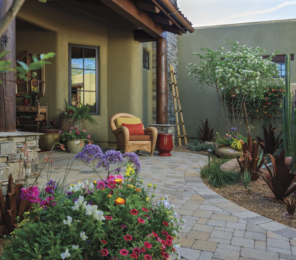 Adobe outdoor living golden hour