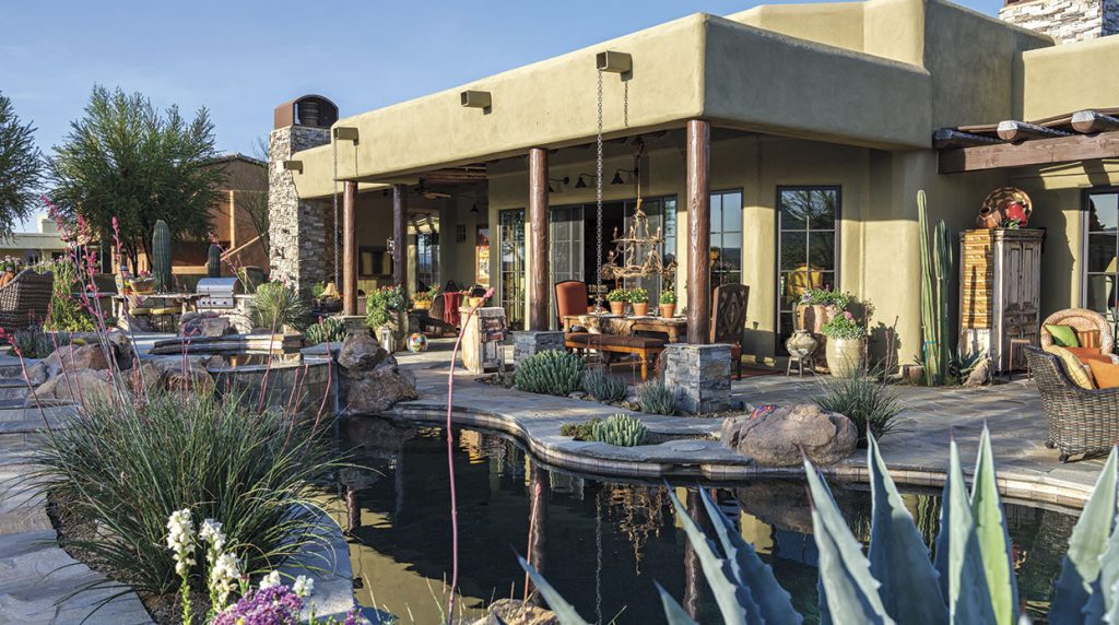 Adobe pool courtyard